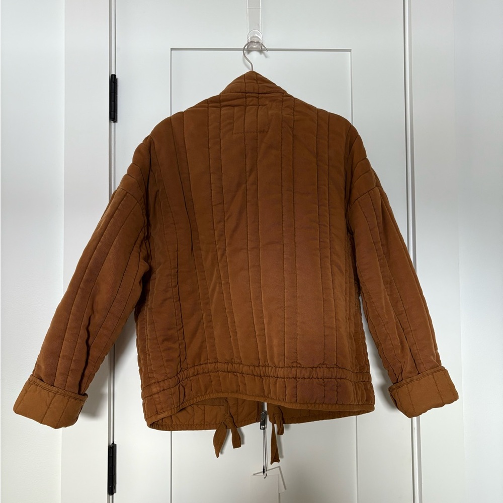 NWT Zara Washed Effect Quilted Jacket - Picture 10 of 12